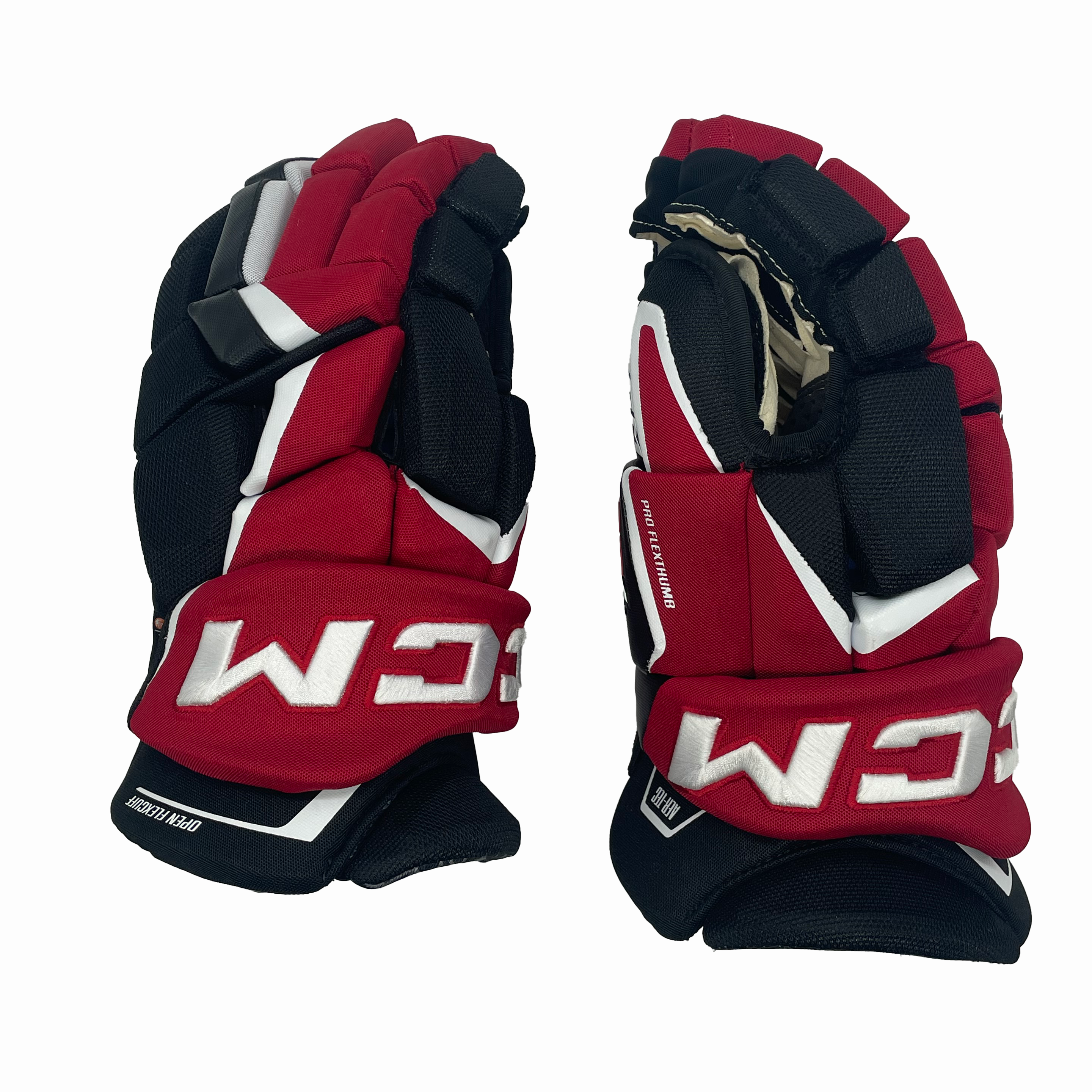 CCM Jetspeed FT6 Pro - Pro Stock Hockey Gloves (Black/Red/White)
